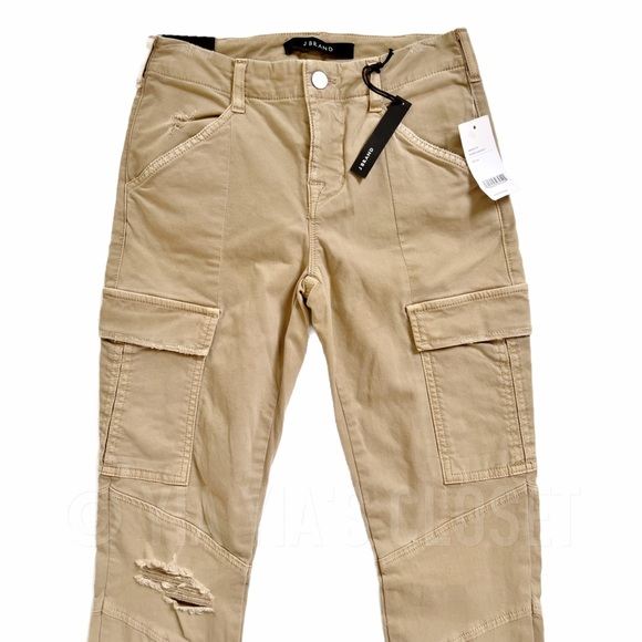 J Brand Women's SZ 24 Houlihan Cargo Midrise Skinny Stretch Ankle Jeans Sandsky - Picture 6 of 15